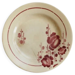 Assiette plate vintage terre de fer Saint-Amand modèle 211