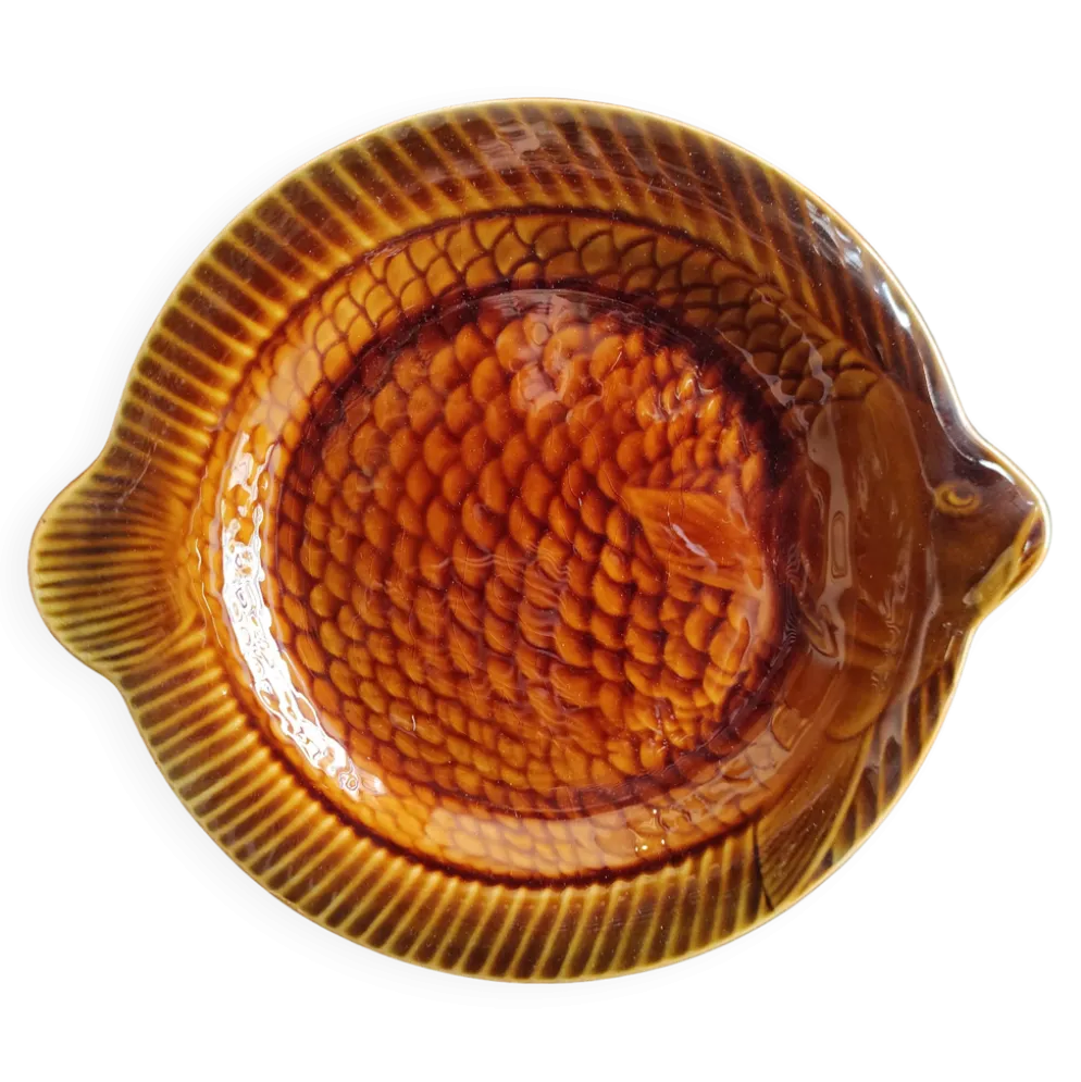 Assiette à poisson vintage Sarreguemines, France