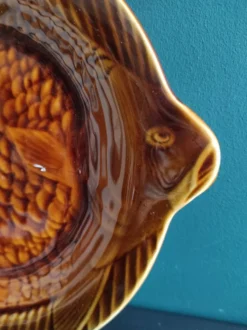 Assiette à poisson vintage Sarreguemines, France