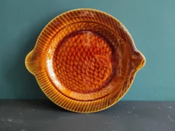 Assiette à poisson vintage Sarreguemines, France