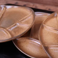 7 Assiettes a fondue en grès Chantilly