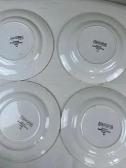 4 assiettes anciennes art déco