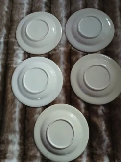 5 assiettes anciennes majolique Longchamp