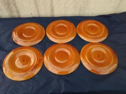 6 assiettes à artichaut en faïence de Gien diam 23 cm