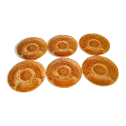 6 assiettes à artichaut en faïence de Gien diam 23 cm