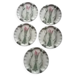 5 assiettes à asperges