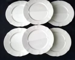 6 Assiettes à asperges en porcelaine Pillivuyt