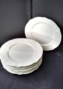 6 Assiettes à asperges en porcelaine Pillivuyt