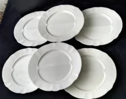 6 Assiettes à asperges en porcelaine Pillivuyt