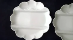 4 Assiettes à asperges en porcelaine de Limoges