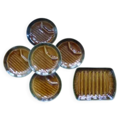 5 assiettes à asperges, 1 plat Sarreguemines L1 / 200106