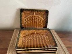 6 assiettes Asperges Sarreguemines