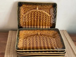 6 assiettes Asperges Sarreguemines