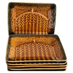 6 assiettes Asperges Sarreguemines