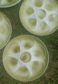 Assiettes barbotines pour fruits de mer