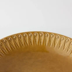Assiette scandinave en céramique moutarde, années 1960