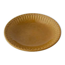 Assiette scandinave en céramique moutarde, années 1960
