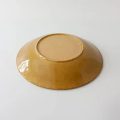 Assiette scandinave en céramique moutarde, années 1960