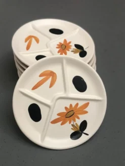 Assiettes compartimentées pour salades composées