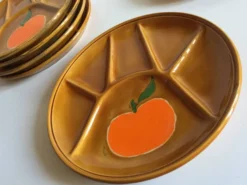 6 assiettes compartimentées vintage