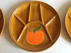 6 assiettes compartimentées vintage