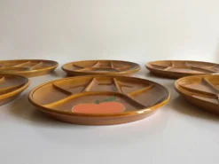 6 assiettes compartimentées vintage