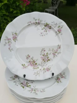 6 assiettes à compartiments en porcelaine Pillivuyt