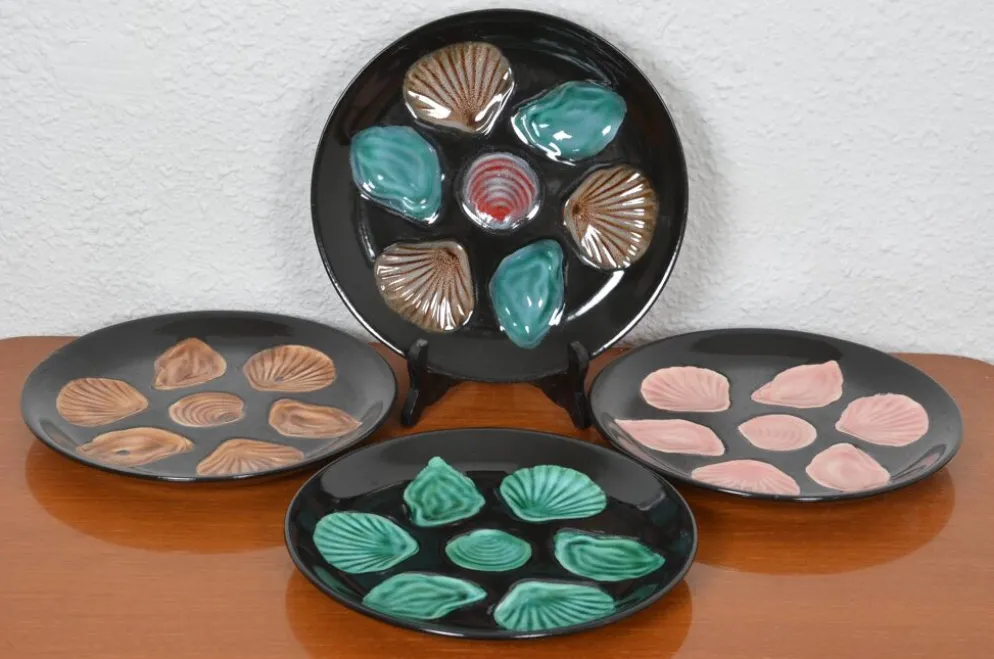 Assiettes à coquillage 1950