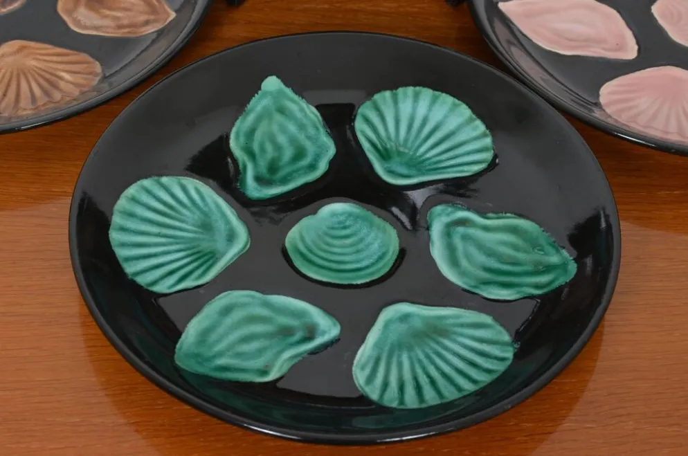 Assiettes à coquillage 1950