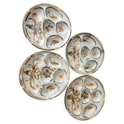 4 assiettes à coquillage Keraluc