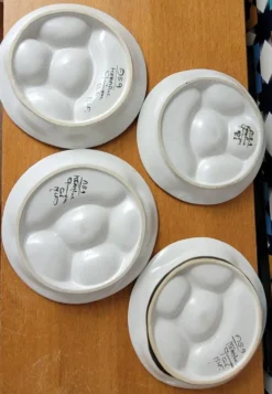 4 assiettes à coquillage Keraluc
