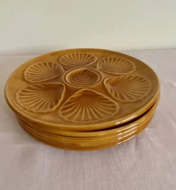 5 assiettes à coquillages vintage