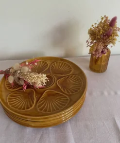 5 assiettes à coquillages vintage