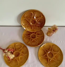 5 assiettes à coquillages vintage