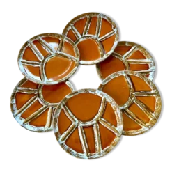 Assiettes céramiques vintage à compartiments