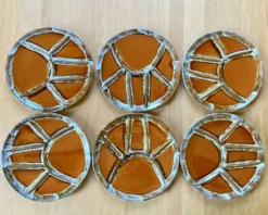 Assiettes céramiques vintage à compartiments