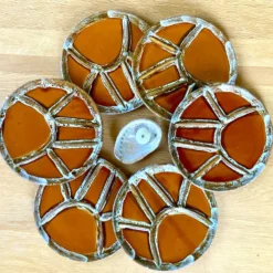 Assiettes céramiques vintage à compartiments