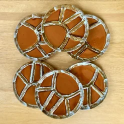 Assiettes céramiques vintage à compartiments