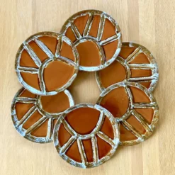 Assiettes céramiques vintage à compartiments