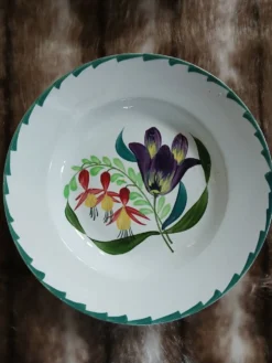 3 assiettes creuses anciennes St Amand et Hamage