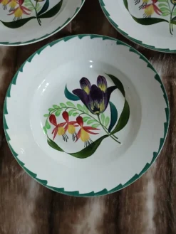 3 assiettes creuses anciennes St Amand et Hamage