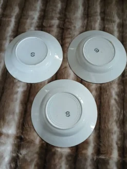 3 assiettes creuses anciennes St Amand et Hamage