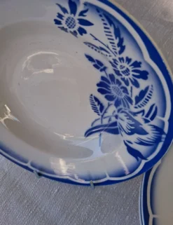 6 assiettes creuses anciennes de chez Sarreguemines modèle