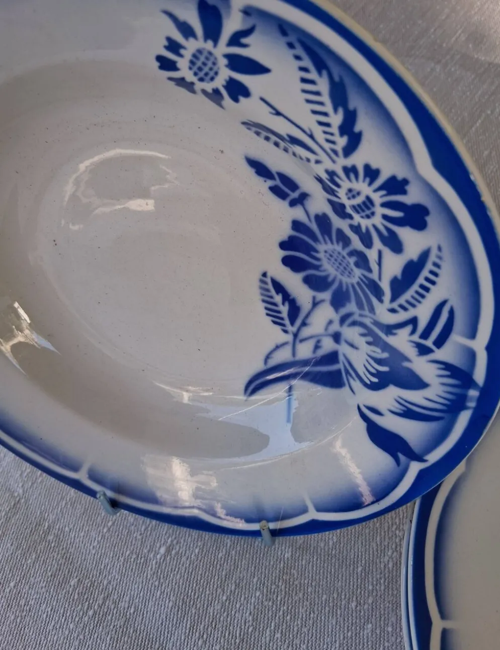 6 assiettes creuses anciennes de chez Sarreguemines modèle "André" en très