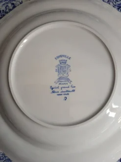 12 assiettes creuses anciennes Lunéville KG