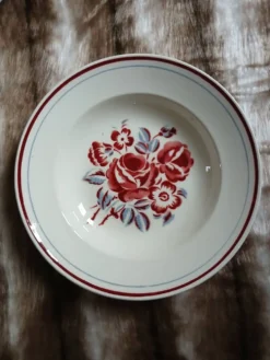 6 assiettes creuses anciennes dépareillées