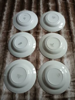 6 assiettes creuses anciennes dépareillées