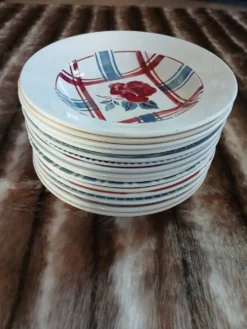16 assiettes creuses anciennes dépareillées