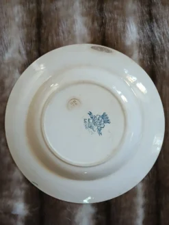 9 assiettes creuses anciennes dépareillées