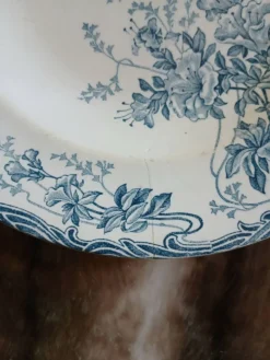 9 assiettes creuses anciennes dépareillées